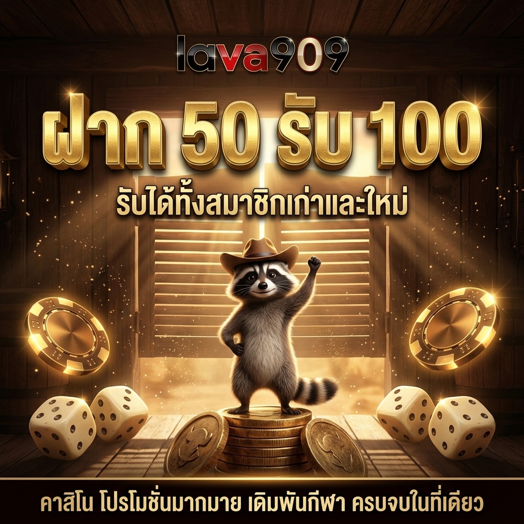 lava909 คาสิโนออนไลน์ ฝาก 50 รับ 100 โปรโมชั่นสมาชิกใหม่